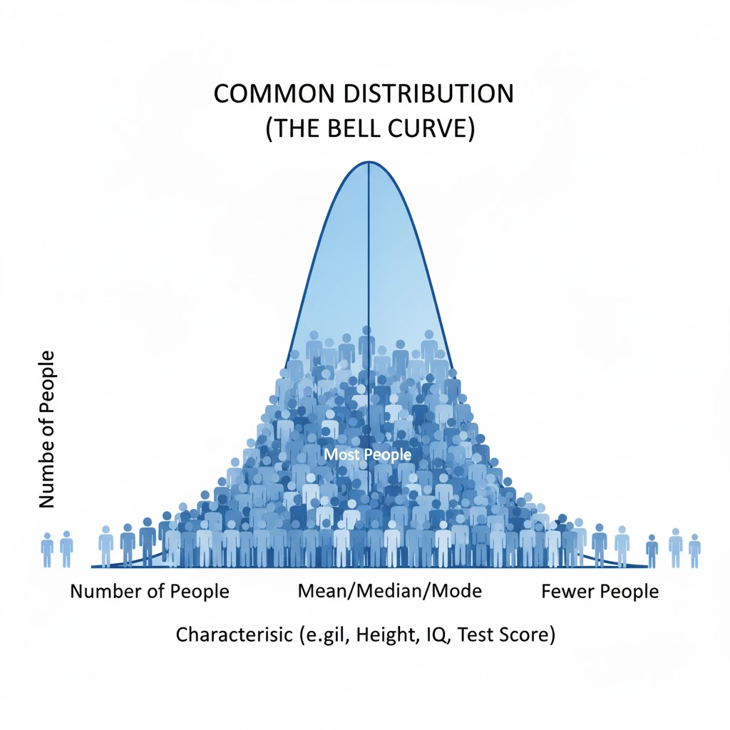 image showing normal distribution and equal variance